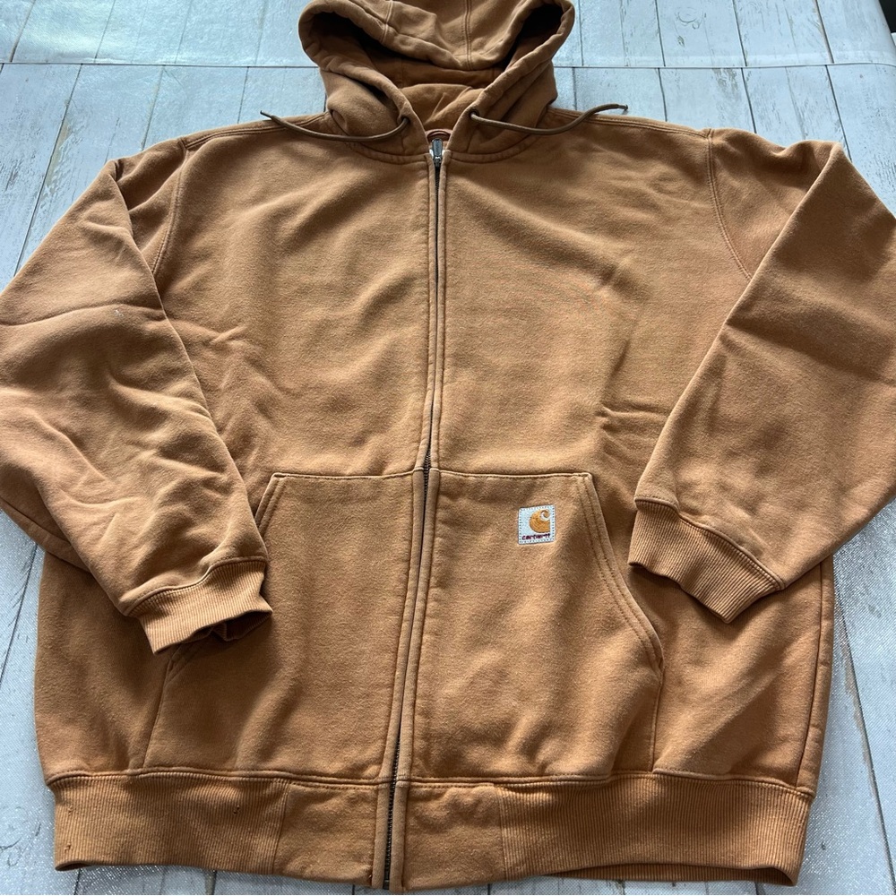 Carhartt Heavyweight Zip-Front Hooded Sweatshirt Sz L